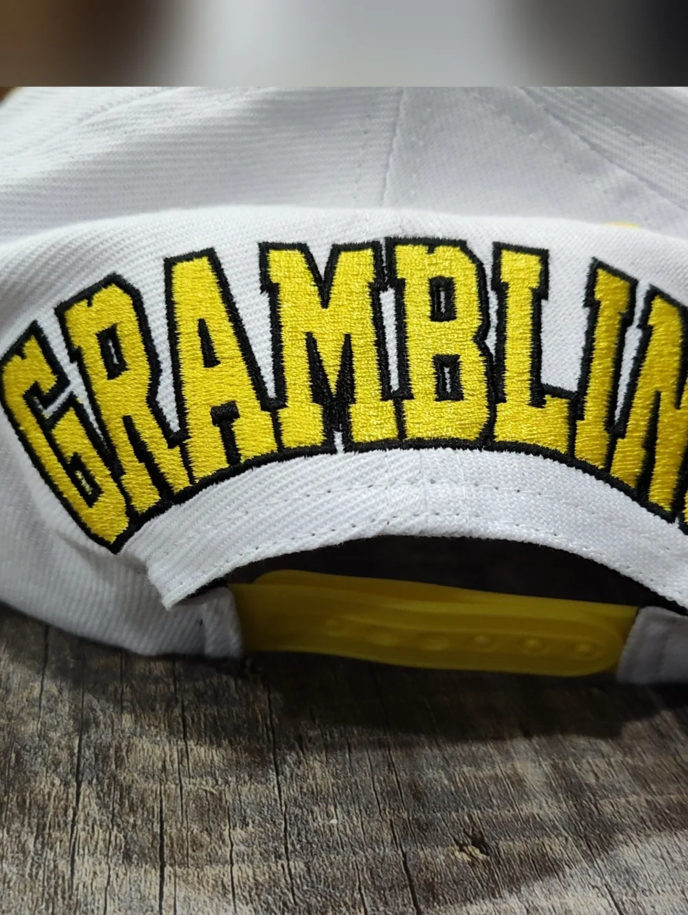 Grambling State Tigers Mitchell & Ness NCAA Snapback Hat Cap 3D Logo White